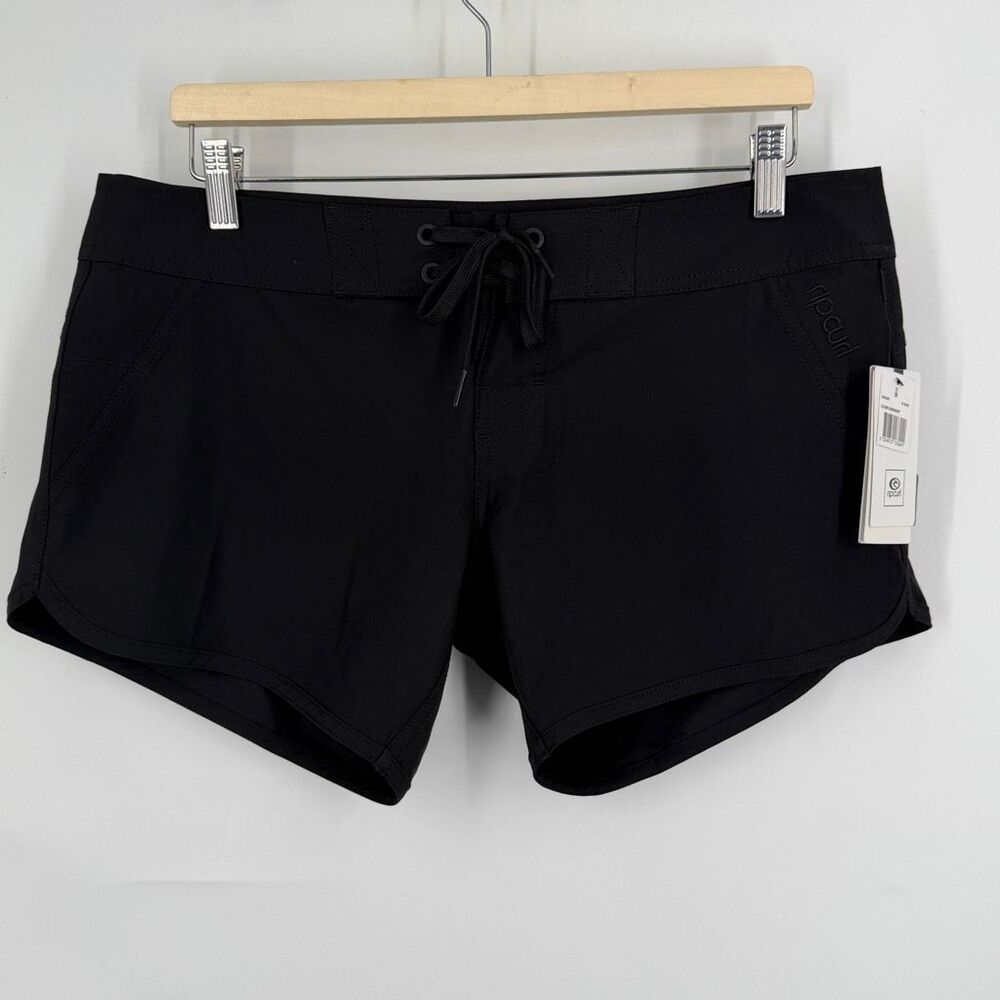 Rip Curl Black Classic Surf Drawstring Stretch Board Shorts Size Medium NWT